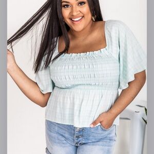 NEW Pink Lily Smocked Top